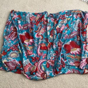 Charlie Paige lite weight easy packing viscose swim coverup shawl or cape.